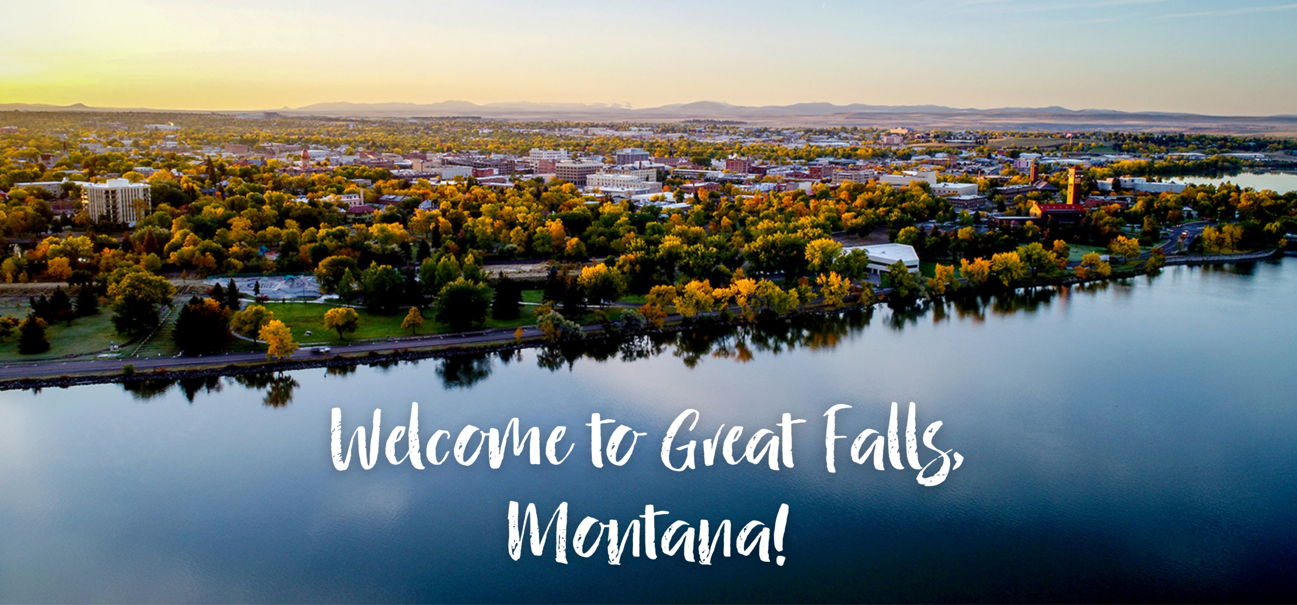 aerial view of Great Falls, Montana